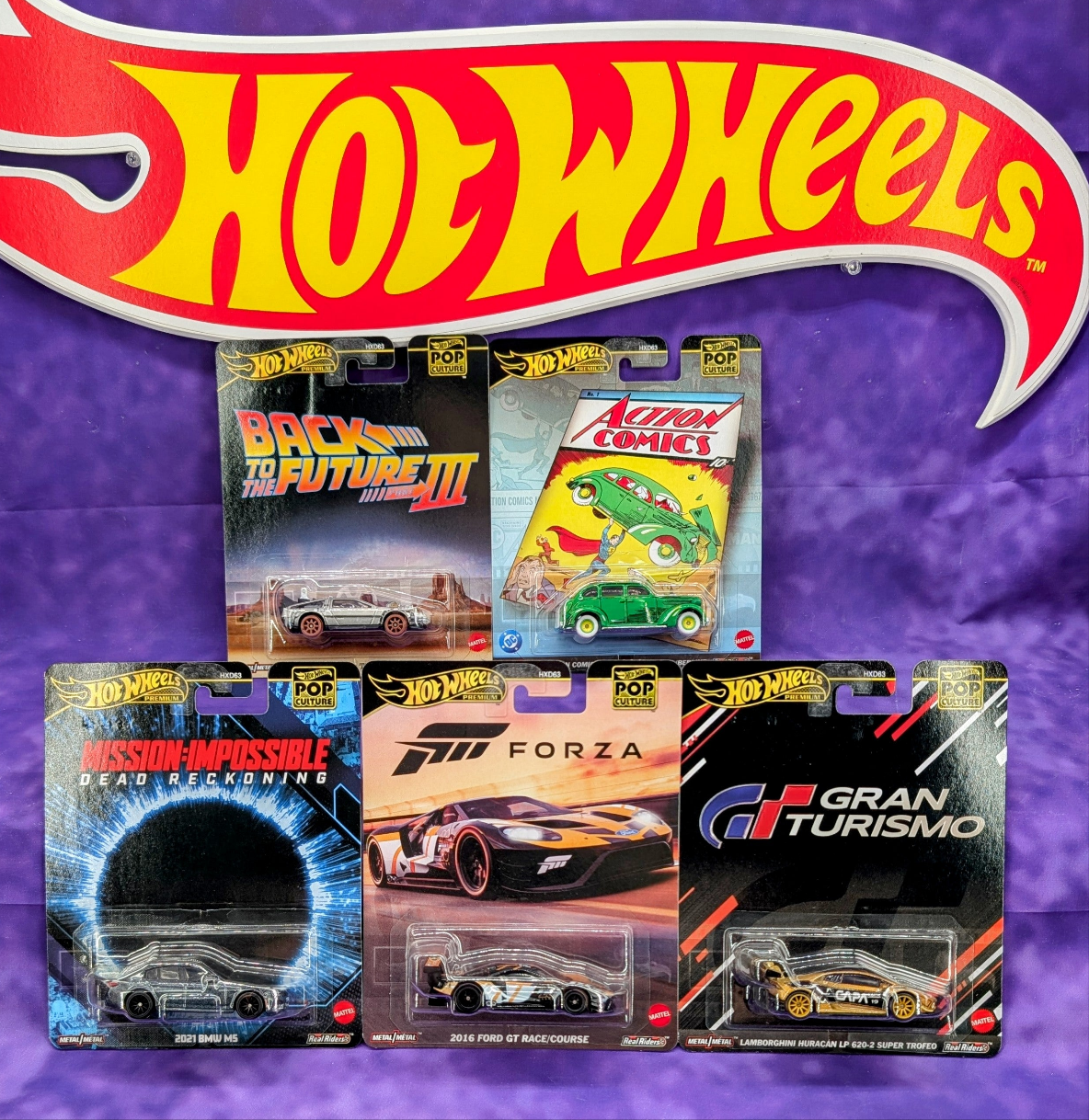 Hot Wheels Pop Culture 2025 M Case Set of 5 Cars