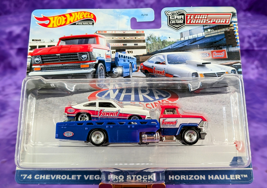 Hot Wheels Summit Racing '74 Chevrolet Vega Pro Stock & Horizon Hauler - Team Transport
