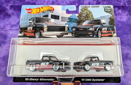 Hot Wheels Borla '83 Chevy Silverado & '91 GMC Syclone - 2 Pack - Car Culture