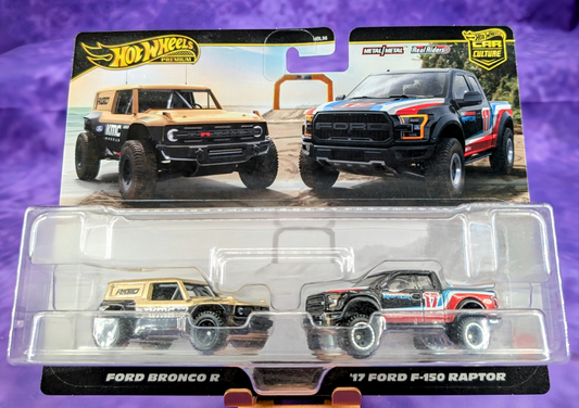 Hot Wheels Ford Bronco R & '17 Ford F-150 Raptor – 2 Pack – Car Culture