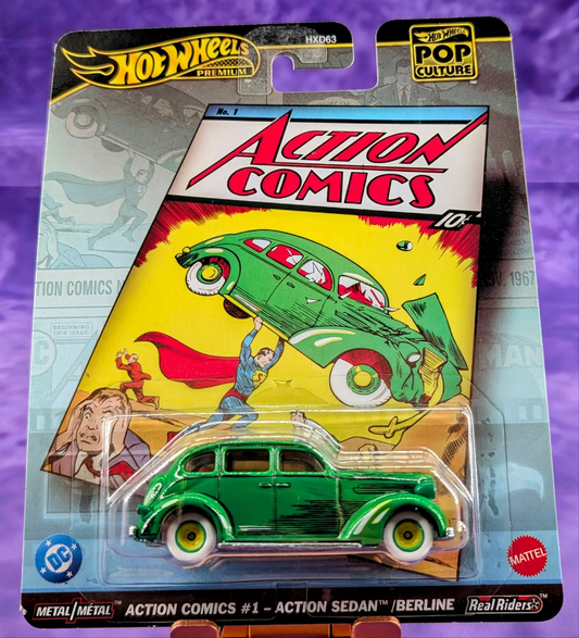 Hot Wheels Pop Culture Action Comics # One - Action Sedan (Superman) - Premium