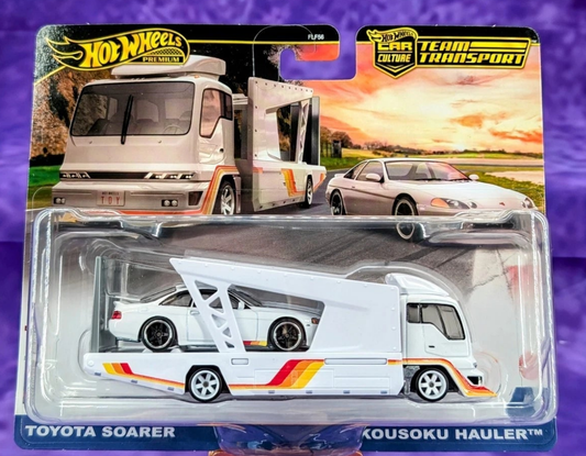 Hot Wheels TRD Toyota Soarer (Lexus SC) & Kousoku Hauler Team Transport
