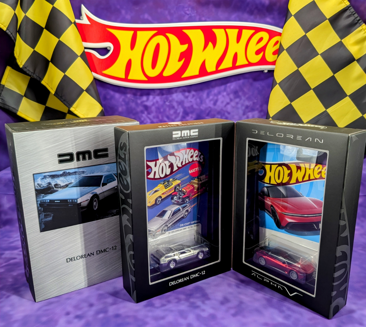 Hot Wheels x DeLorean DMC-12 & Alpha5 Collector Set - RLC