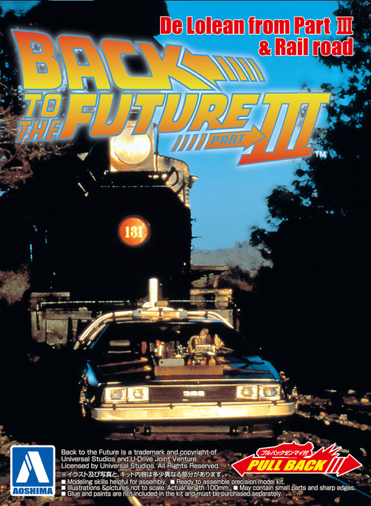 Back to the Future Part III pull-back DeLorean 1:43 scale plastic model kit