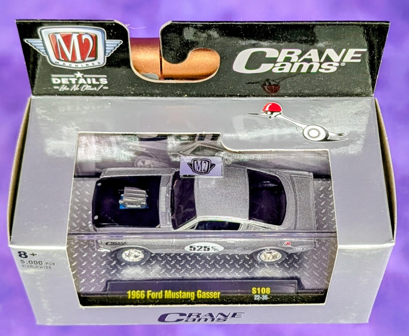 M2 Machines 1966 Ford Mustang Gasser - Crane Cams - S108 22-36