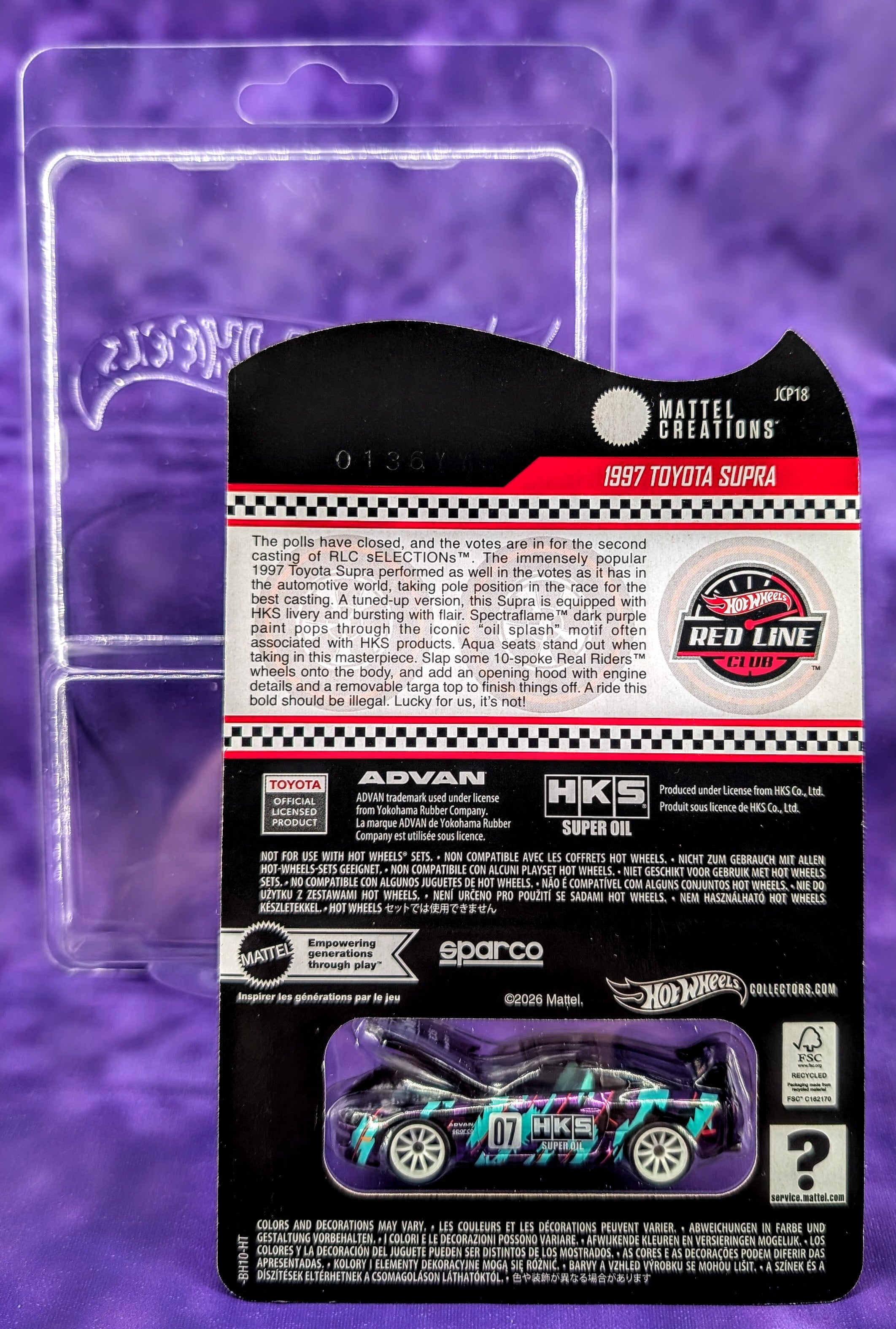 LaLasha ♡ Hot Wheels RLC 1997 Toyota Supra - HKS - Red Line Club – The Hot