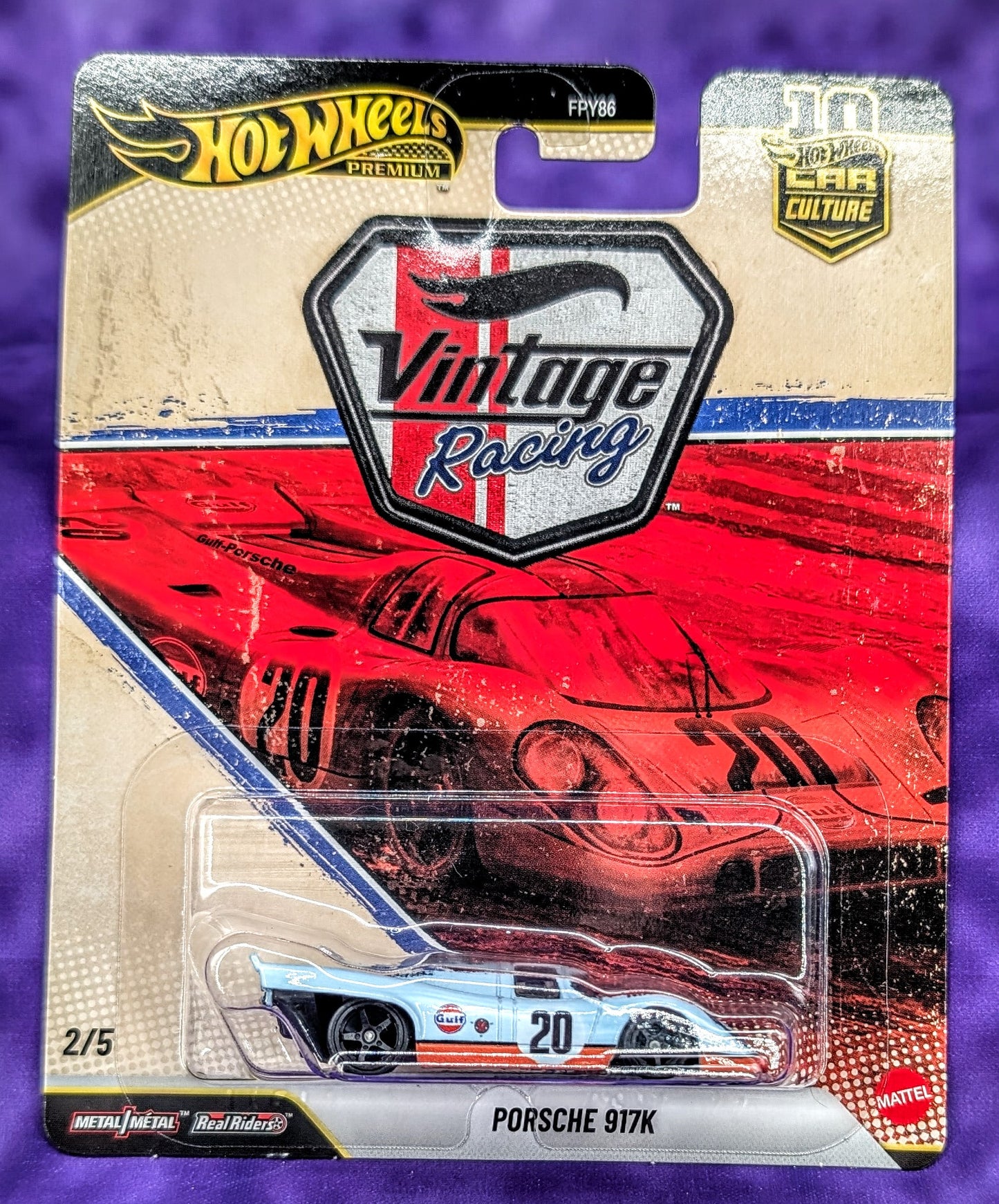 Hot Wheels Vintage Racing (Ferrari, Porsche) - Set of 5 - Car Culture - Premium