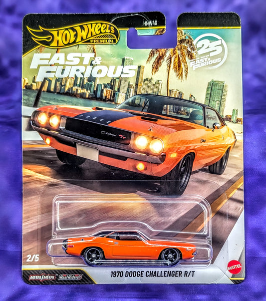 Hot Wheels 1970 Dodge Challenger R/T Fast & Furious 25th Anniversary (2/5) - Premium