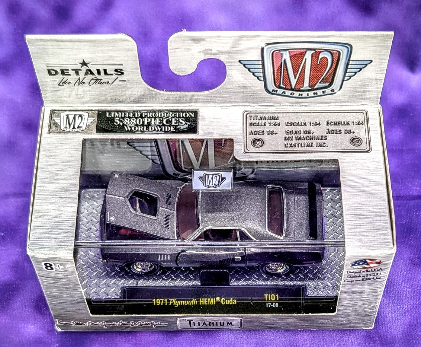 M2 Machines 1971 Plymouth HEMI Cuda - Titanium Series