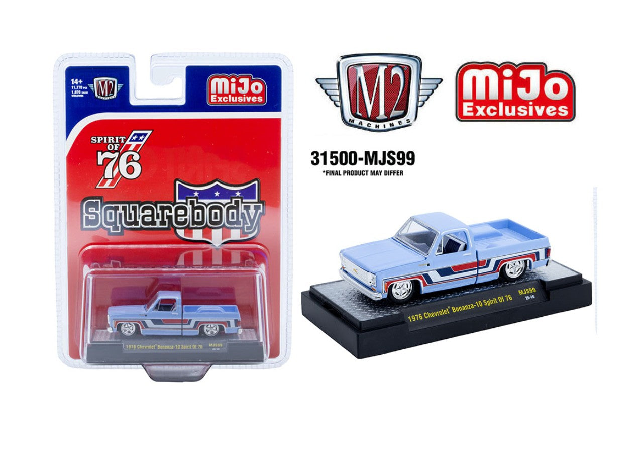 CHASE M2 Machines MiJo Exclusives 1976 Chevrolet Bonanza-10 - Spirit of '76 - Blue