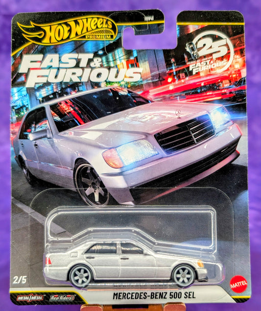 Hot Wheels Mercedes-Benz 500 SEL - Fast & Furious 25th Anniversary - Premium