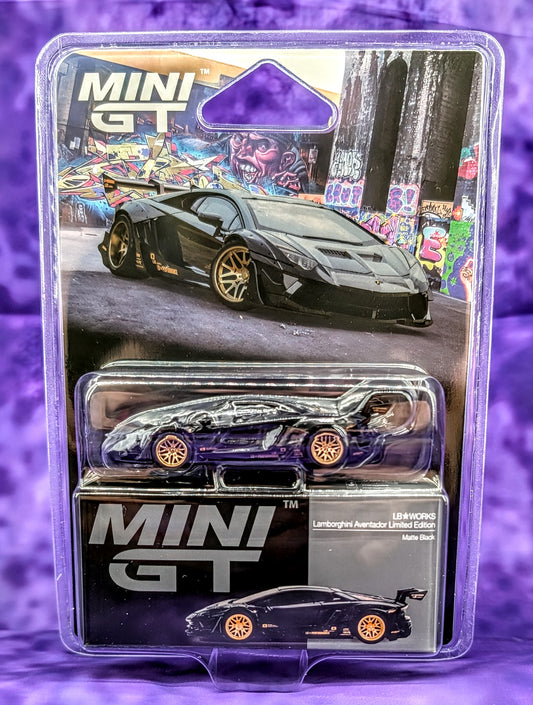 Mini GT 1:64 LB★WORKS Lamborghini Aventador Limited Edition – Matte Black