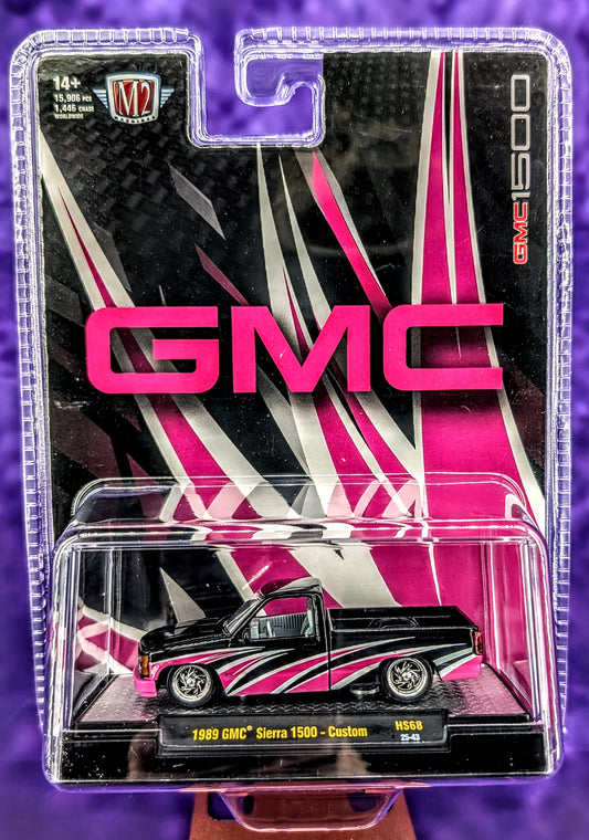 M2 Machines 1:64 1989 GMC Sierra 1500 (OBS) – Custom Black Pink – Hobby Exclusive