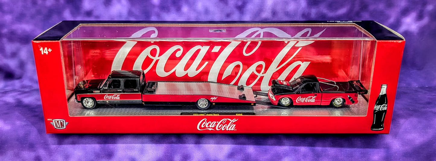 M2 Machines 1973 GMC Ramp Truck & 1995 GMC Sonoma 15 - Coca-Cola Auto-Haulers