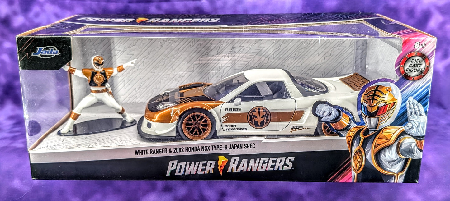 Jada Power Rangers White Ranger & 2002 Honda NSX Type-R Japan Spec - 1:24 Scale