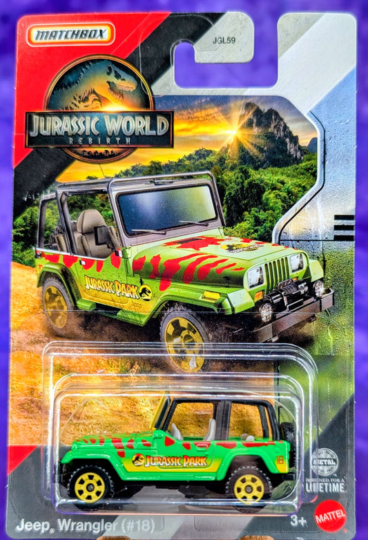 Matchbox Jurassic Park Jeep Wrangler #18 - Jurassic World Rebirth