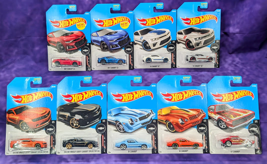 Hot Wheels Camaro 50th Anniversary Set of 9 Cars - Camaro Fifty - Mainline