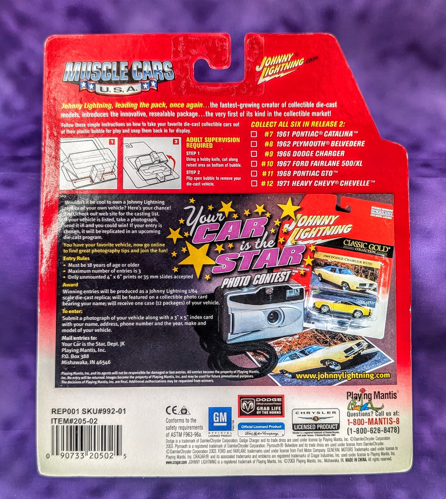 CHASE Johnny Lightning 1961 Pontiac Catalina - White Lightning - Muscle Cars