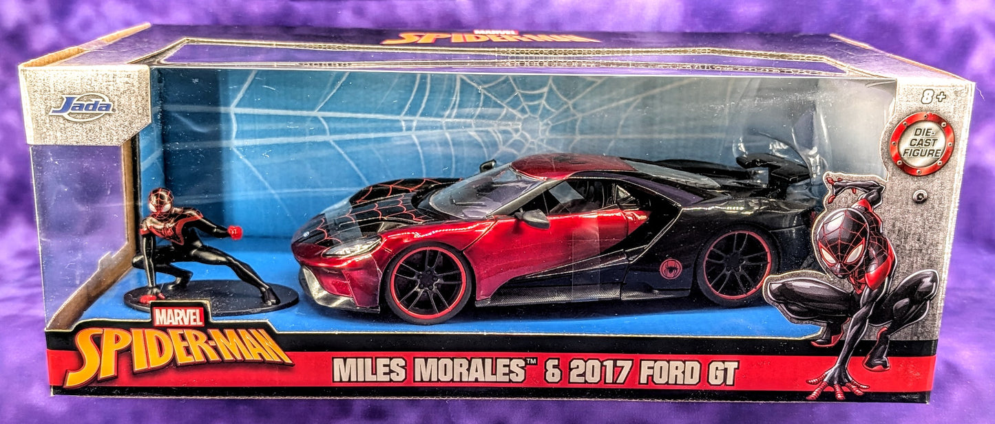 Jada Marvel Spider-Man Miles Morales & 2017 Ford GT - 1:24 Scale