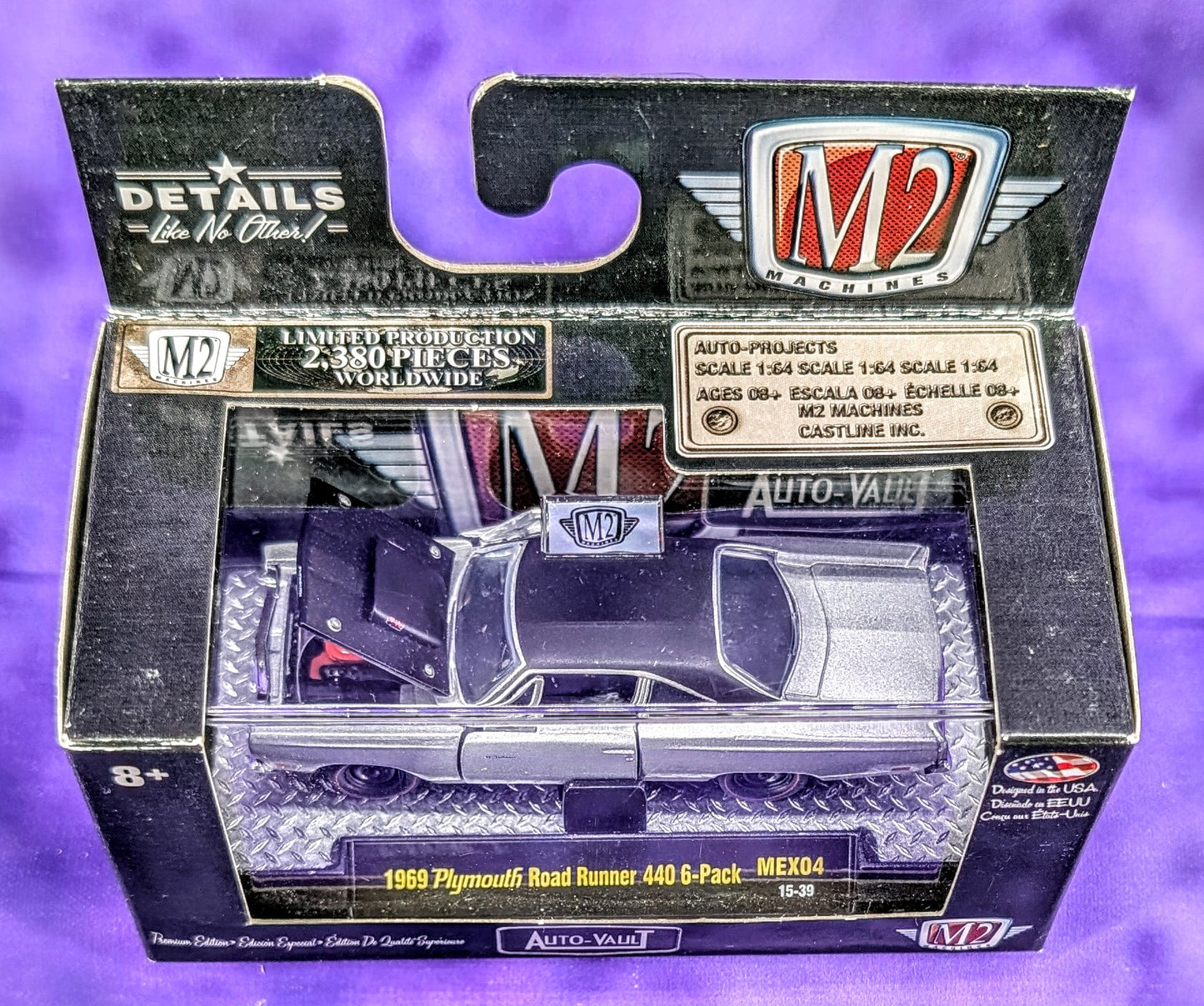 M2 Machines 1969 Plymouth Road Runner 440 6-Pack - Auto-Vault - Walmart Mexico Exclusive