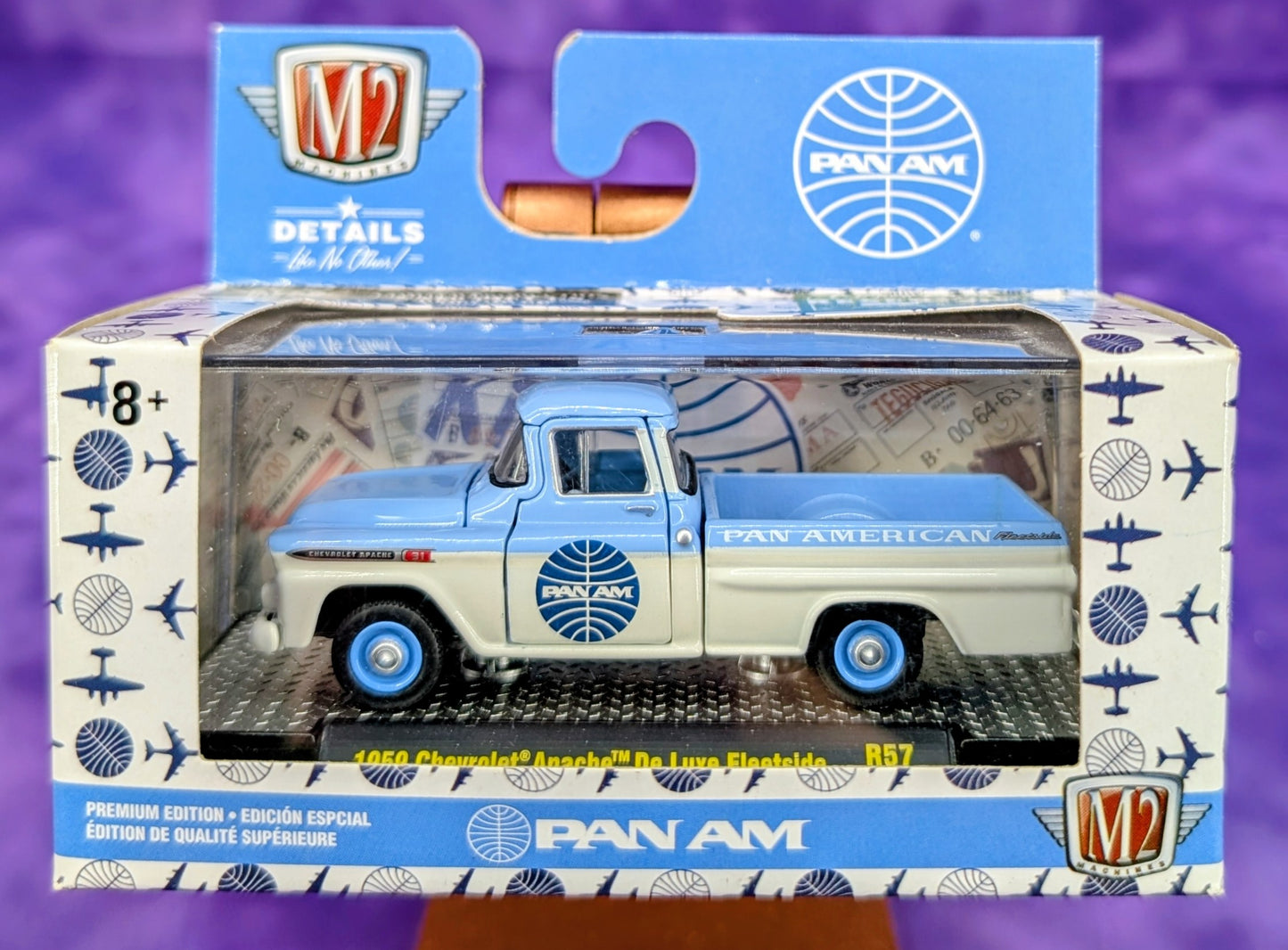 M2 Machines 1959 Chevrolet Apache De Luxe Fleetside - Pan Am Airlines - R57 19-78