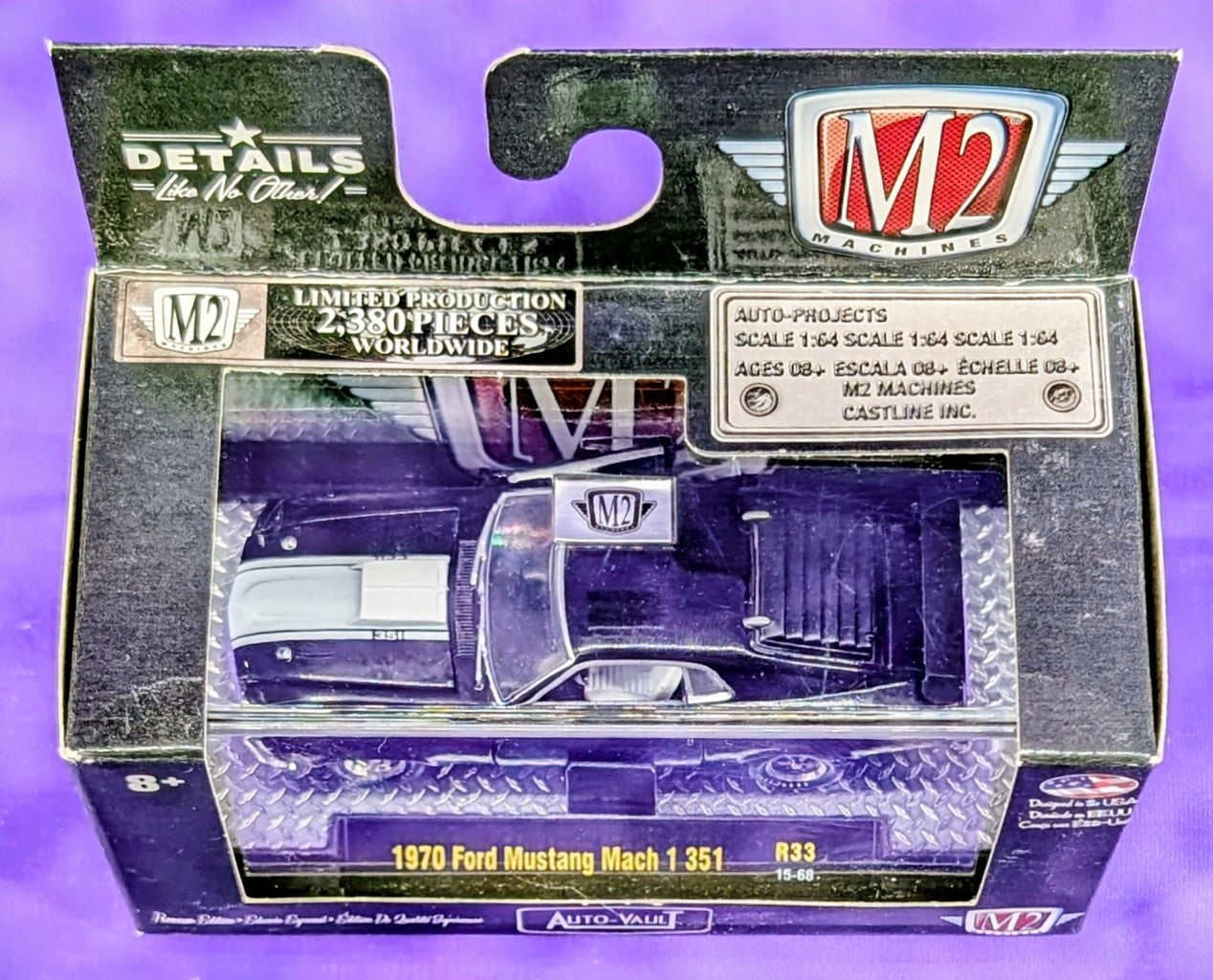 M2 Machines 1970 Ford Mustang Mach 1 351 - Auto-Vault