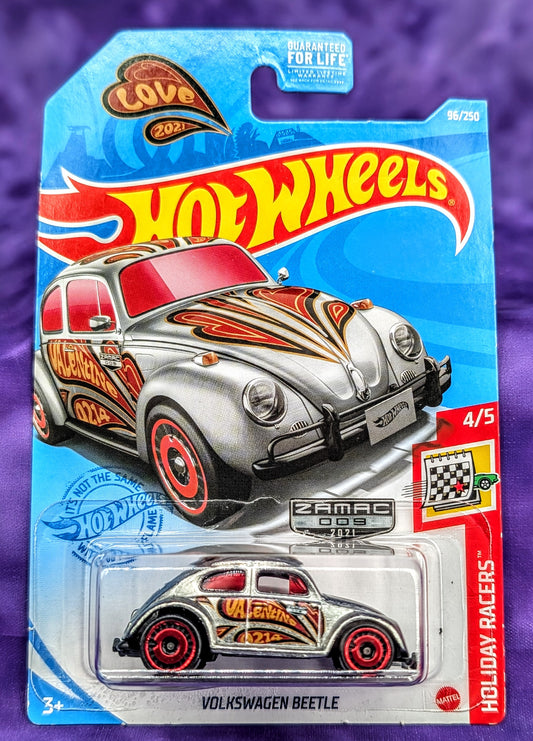 Hot Wheels 2021 Volkswagen Beetle - Holiday Racers ZAMAC Edition - Mainline