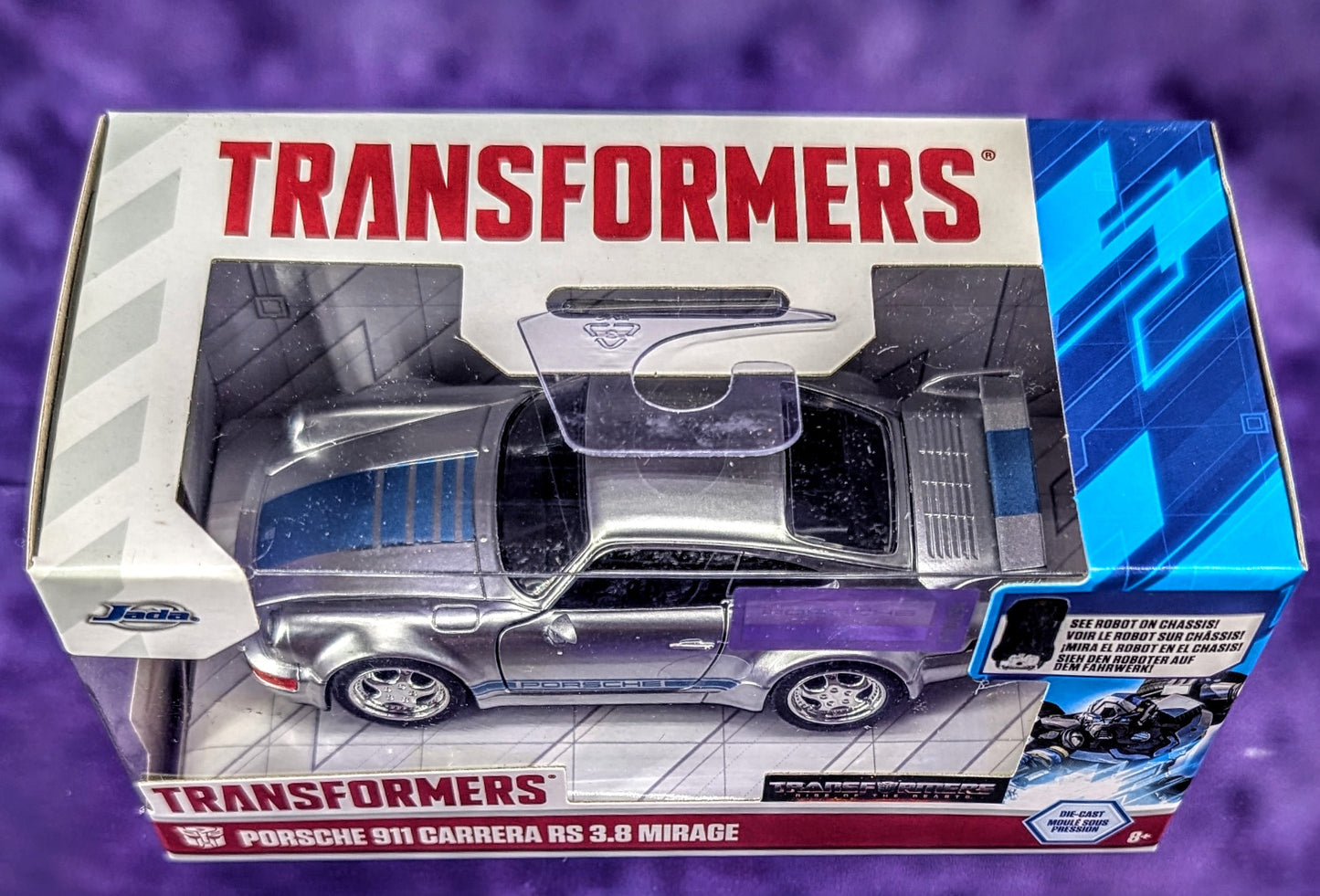 Jada Porsche 911 Carrera RS 3.8 Mirage - Hollywood Rides Transformers - 1:32 Scale