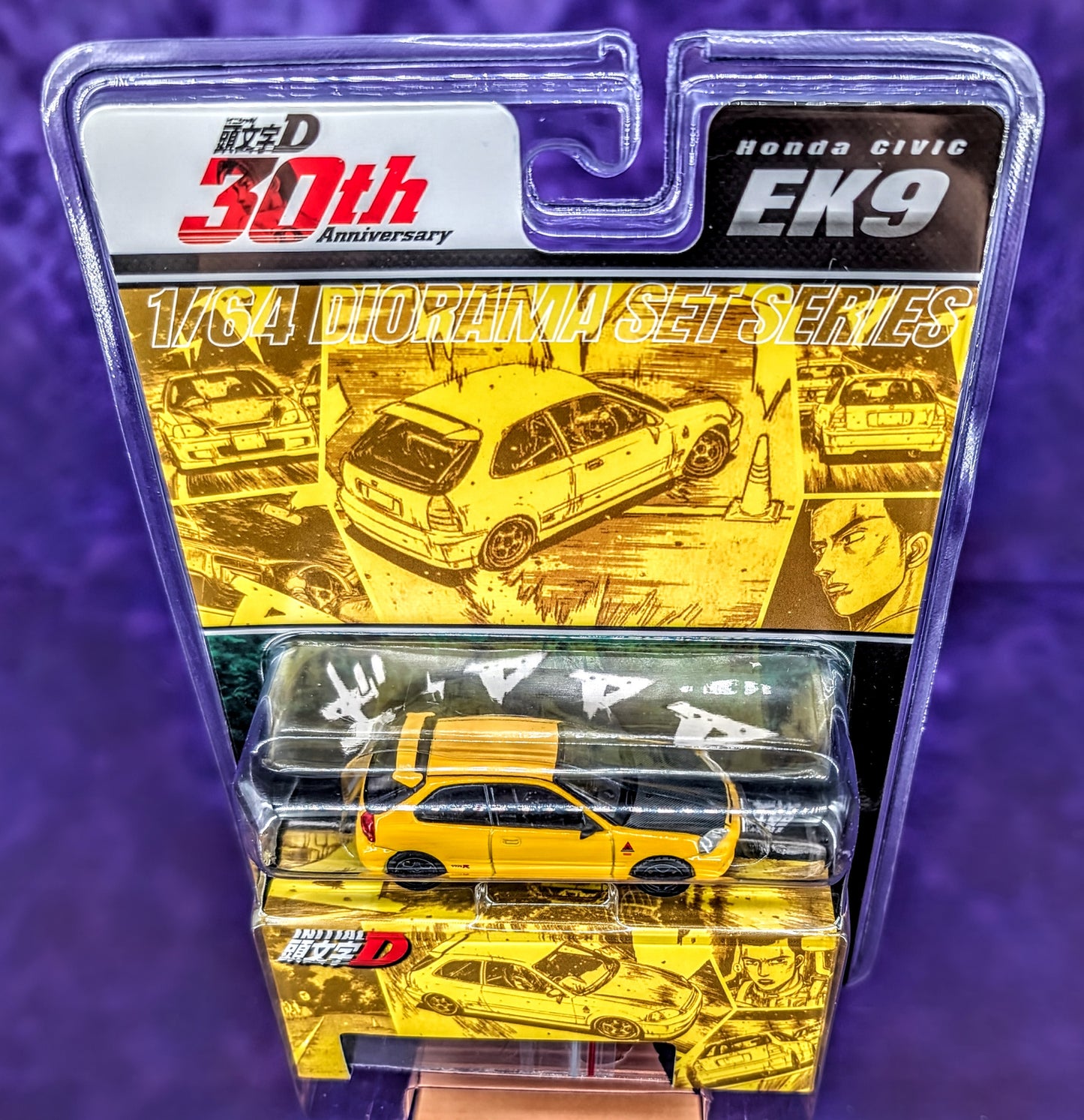 Hobby Japan 1:64 Initial D 30th Anniversary Honda CIVIC (EK9) Todojuku / INITIAL D Tomoyuki Tachi VS Takumi Fujiwara – JDM64