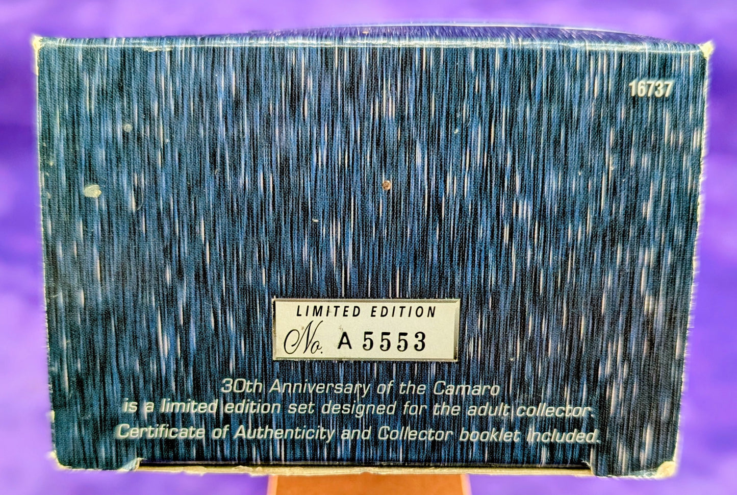 Hot Wheels 30th Anniversary of the Camaro - Individually Numbered A5553 - Limited Edition Premium Set in Display Case - Real Riders