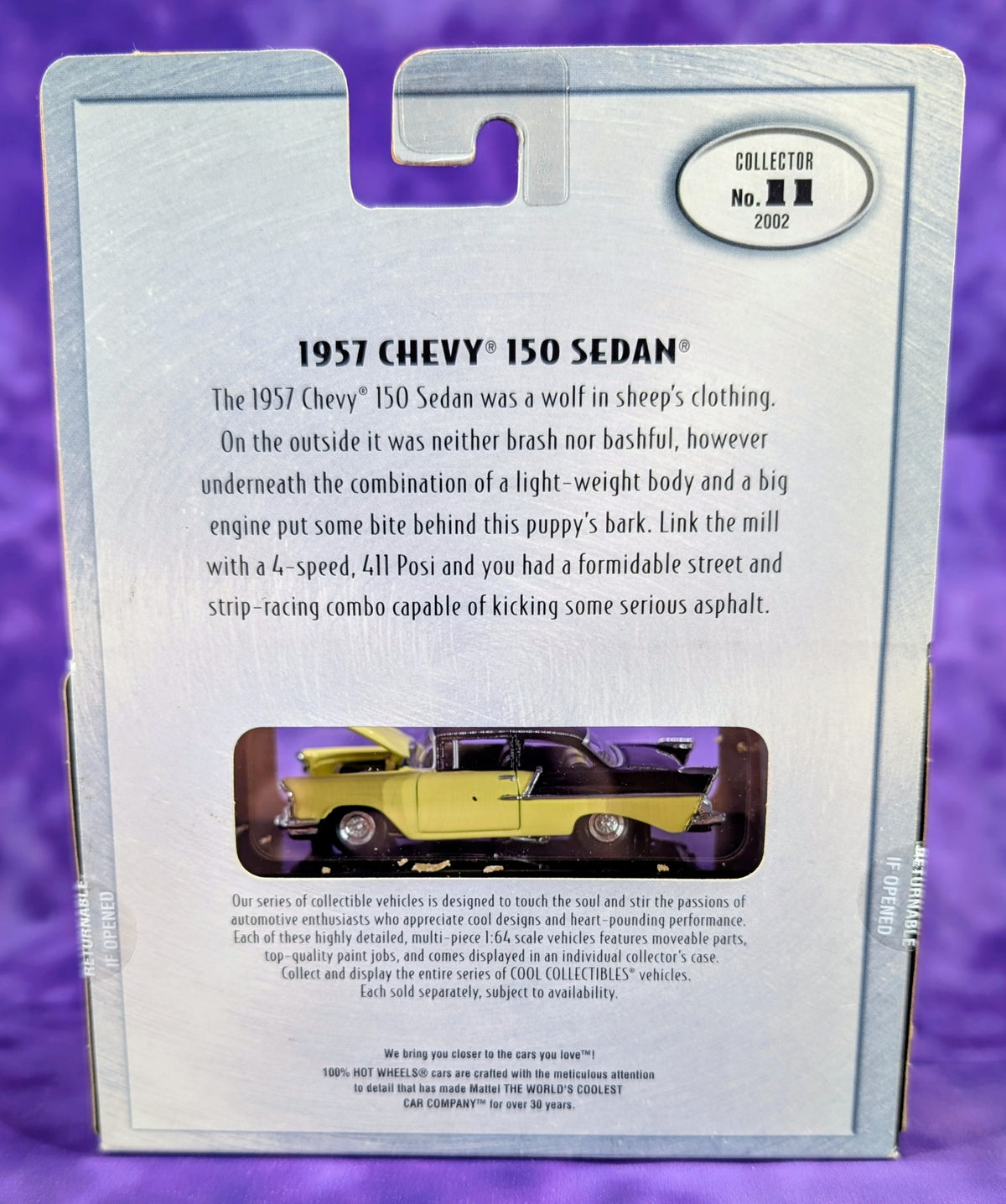 100% Hot Wheels 1957 Chevy 150 Sedan - Collector #11