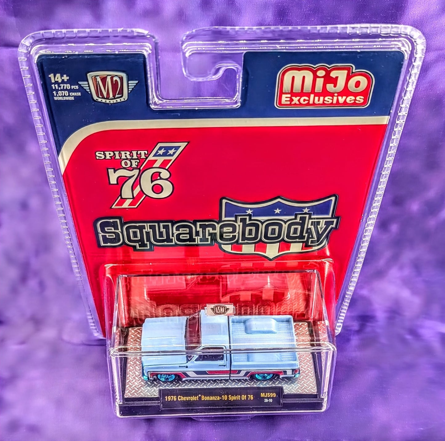 CHASE M2 Machines MiJo Exclusives 1976 Chevrolet Bonanza-10 - Spirit of '76 - Blue