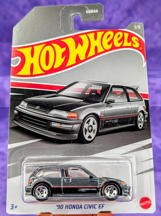 Hot Wheels '90 Honda Civic EF -  Walmart Exclusive Silver Series - Protector Included