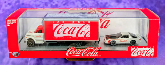 M2 Machines 1968 Chevrolet C60 Truck & 1985 Chevrolet Camaro IROC-Z - Coca-Cola - TW19 22-08