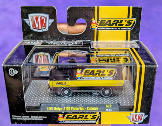M2 Machines 1964 Dodge - A100 Vision Van - Curbside - Earl's Performance Plumbing - S72 19-64