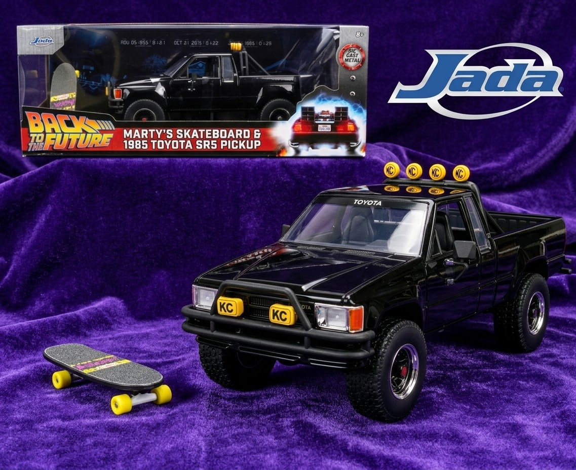 Jada 1985 Toyota SR5 Pickup and Marty's Skateboard - Back to the Future - 1:24 Scale