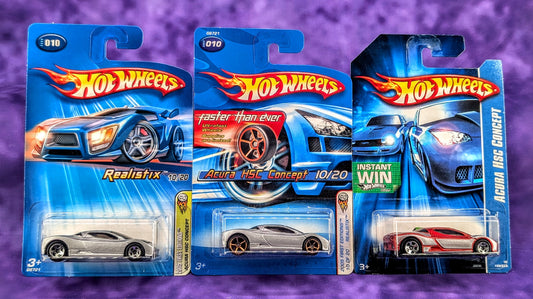 Hot Wheels Acura HSC Concept - 3 Car Lot - Mainline