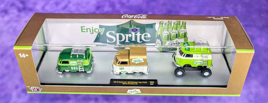 M2 Machines 1960 Volkswagen Type 2 Pickup with 1960 VW 4X4 Delivery Van and a 1960 VW Delivery Van - Sprite - TW39 25-07