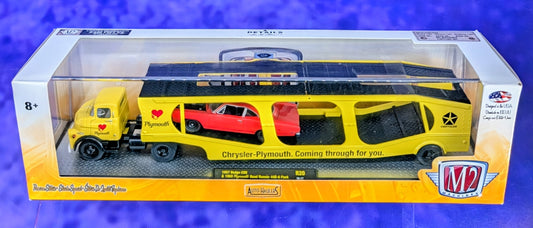 M2 Machines 1957 Dodge COE & 1969 Plymoulth Road Runner 440-6 Pack - R20 15-17