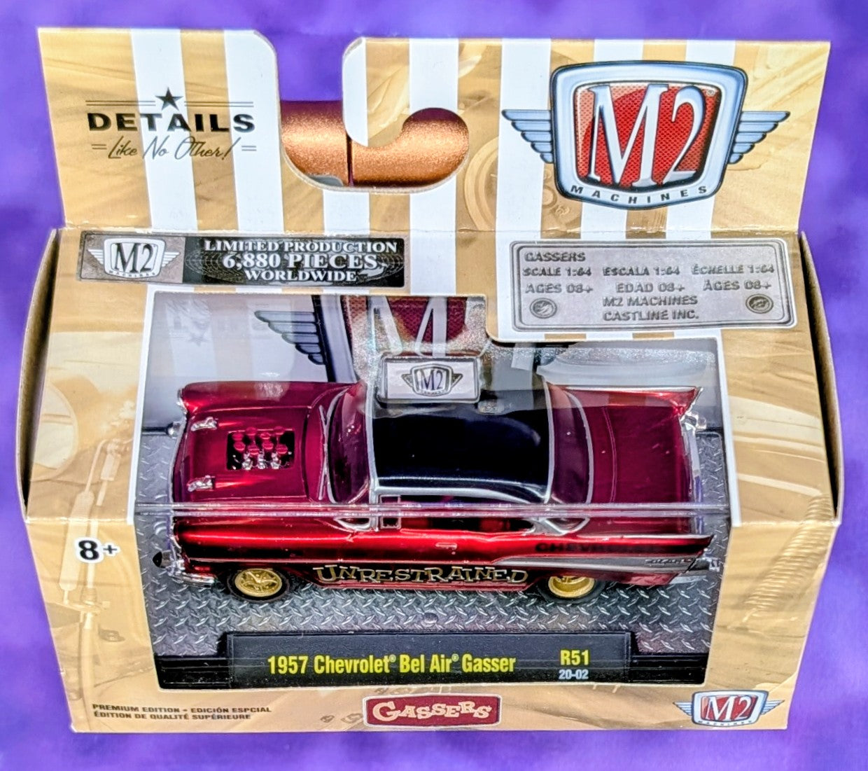 M2 Machines 1957 Chevrolet Bel Air Gasser - R51 20-02