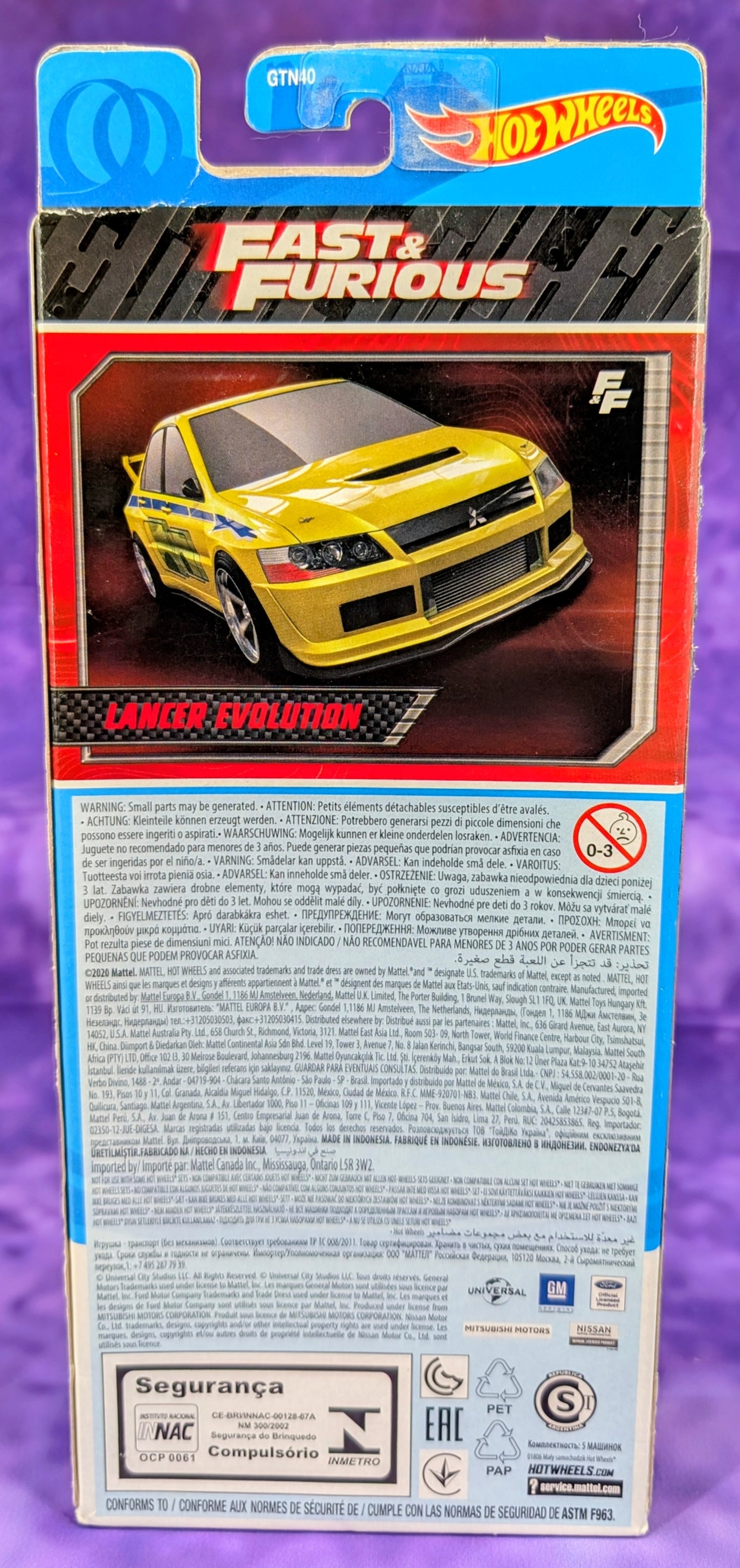 Hot Wheels Fast & Furious 5 Pack - Brian's Mitsubishi Lancer Evolution (EVO) - Mainline
