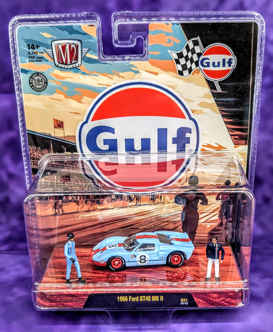 M2 Machines 1966 Ford GT40 MK II - Gulf Oil - Die Cast Figures & Accessories Series