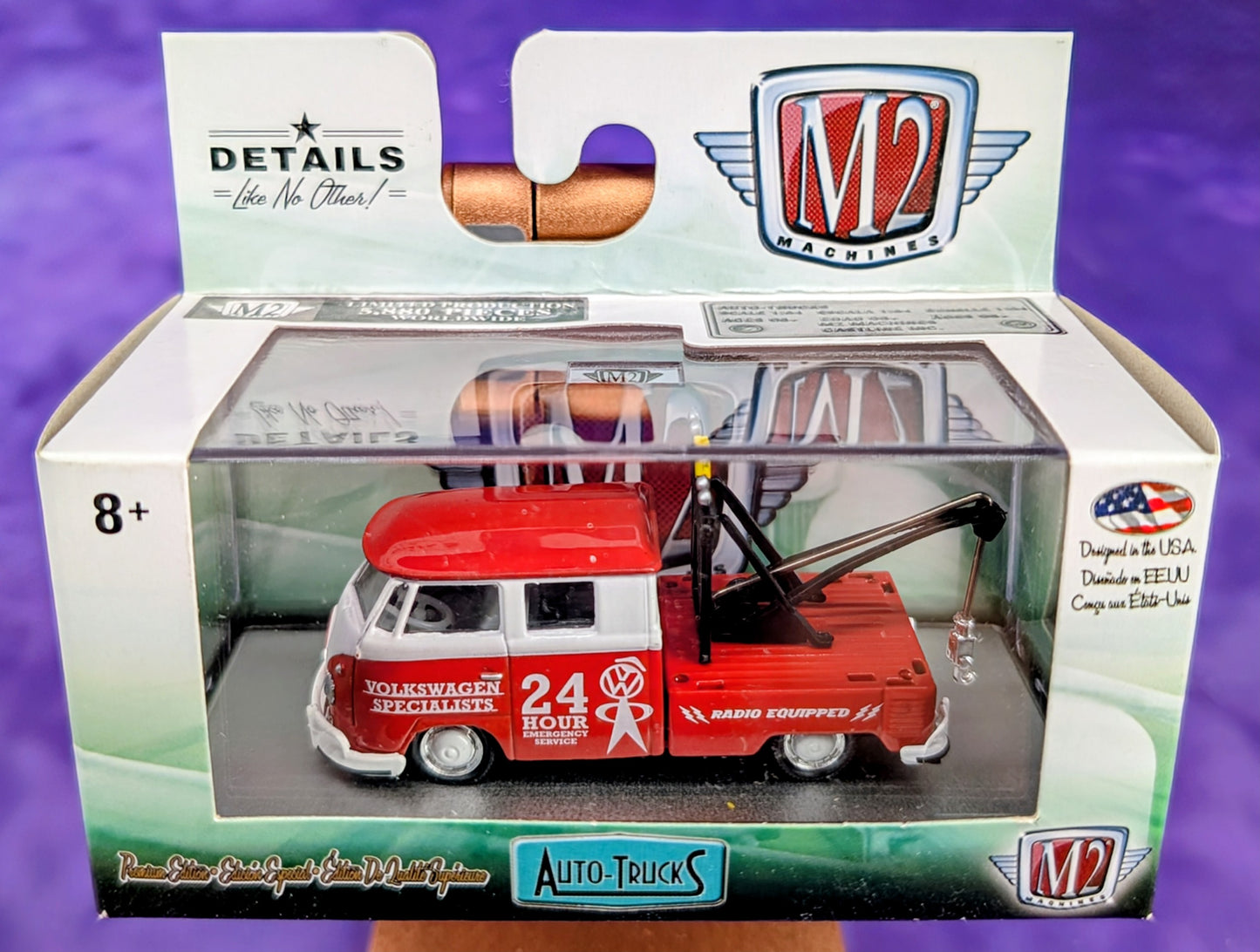 M2 Machines 1960 VW Double Cab Tow Truck - R44 17-52