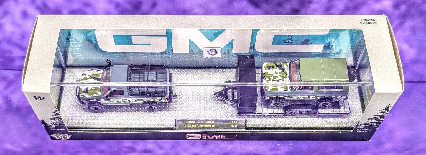 M2 Machines 1998 GMC Sierra 1500 4x4 & 1973 GMC Jimmy Sierra 4x4 - Auto-Haulers