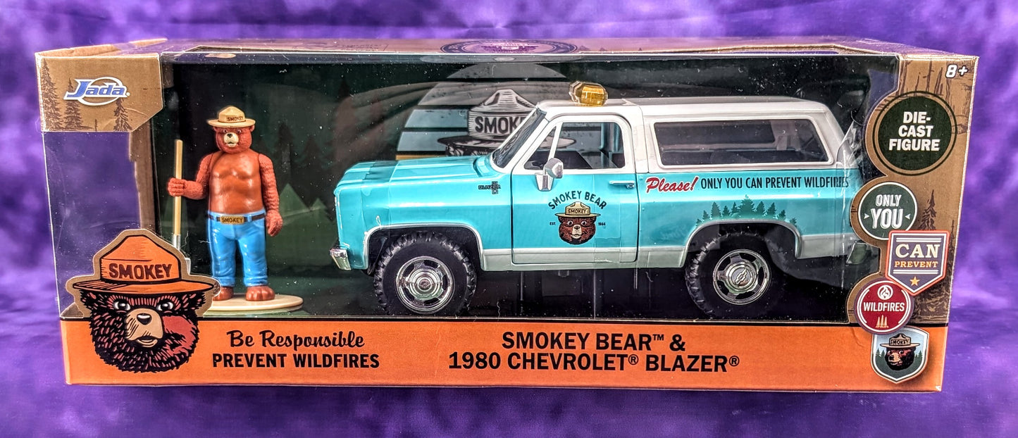 Jada Smokey Bear & 1980 Chevrolet Blazer - Hollywood Rides - 1:24 Scale