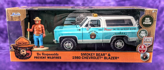 Jada Smokey Bear & 1980 Chevrolet Blazer - Hollywood Rides - 1:24 Scale