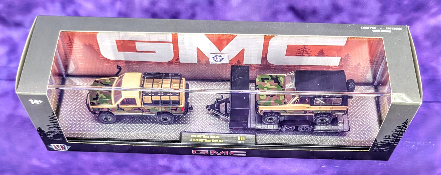 M2 Machines 1998 GMC Sierra 1500 4x4 & 1973 GMC Jimmy Sierra 4x4 - Auto-Haulers