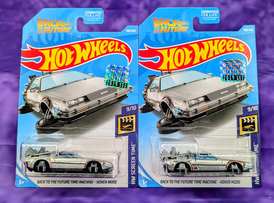 Hot Wheels Back to the Future Time Machine Hover Mode Super Treasure Hunt & Mainline Set - Factory Sealed - 1 of 1,000