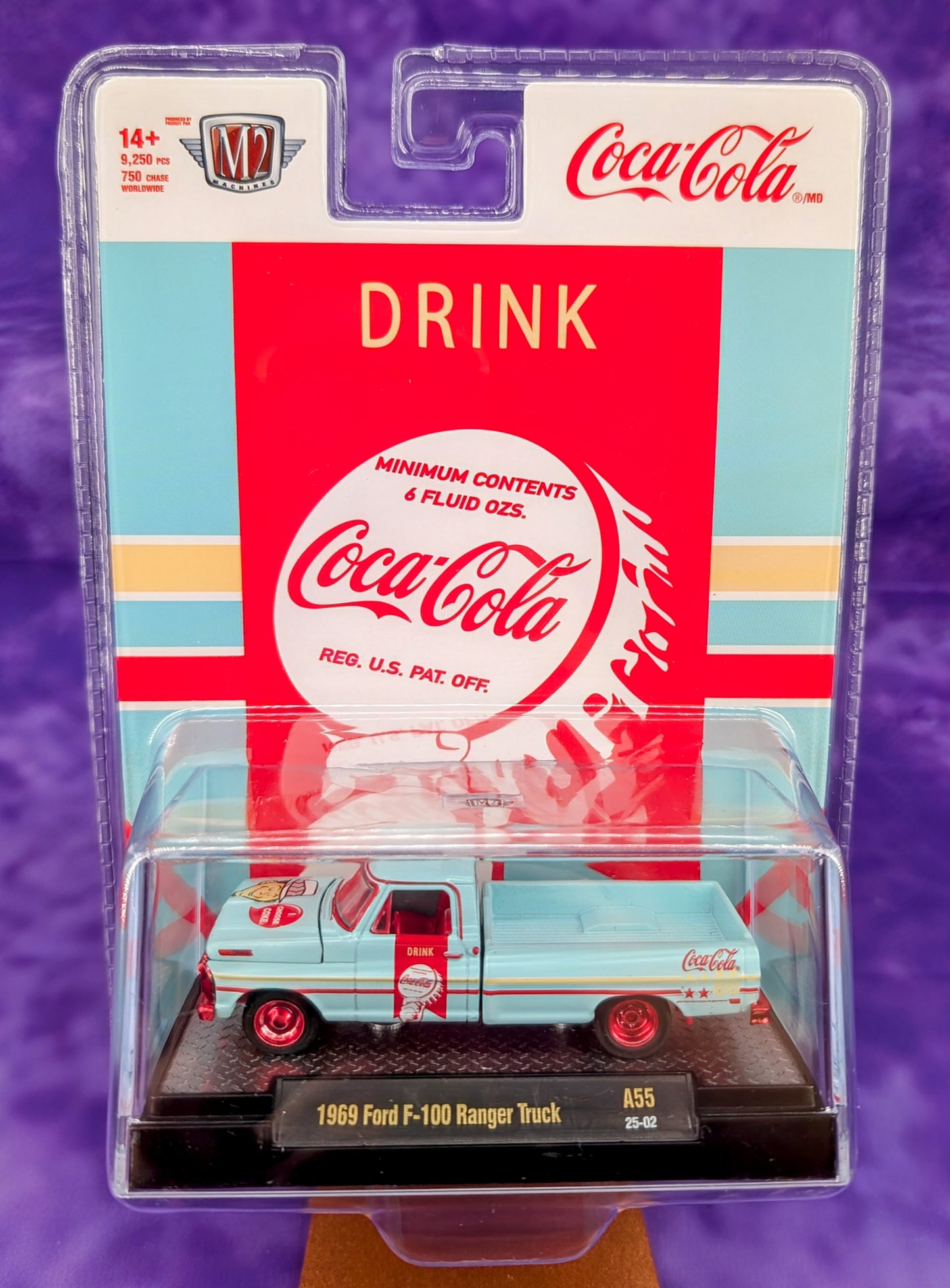 M2 Machines CHASE 1969 Ford F100 Ranger Truck - Coca-Cola - A55 25-02