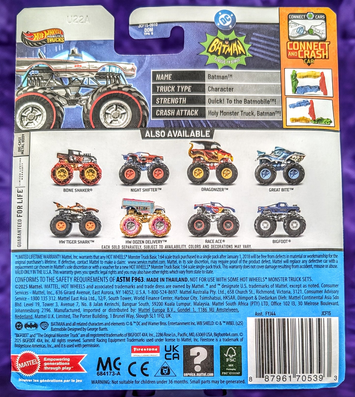 Hot Wheels 2025 Monster Trucks Batman (Classic TV Series Batmobile) - ZAMAC Treasure Hunt